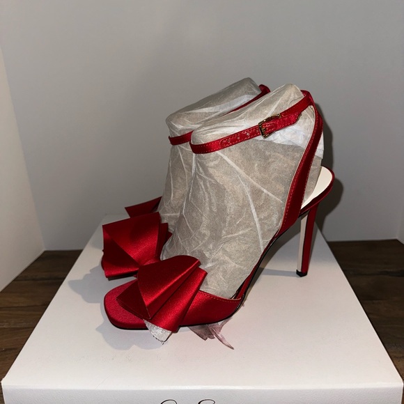 Jessica Simpson Women's Olivine Bow High-Heel Stiletto Dress Sandals - Picture 3 of 6